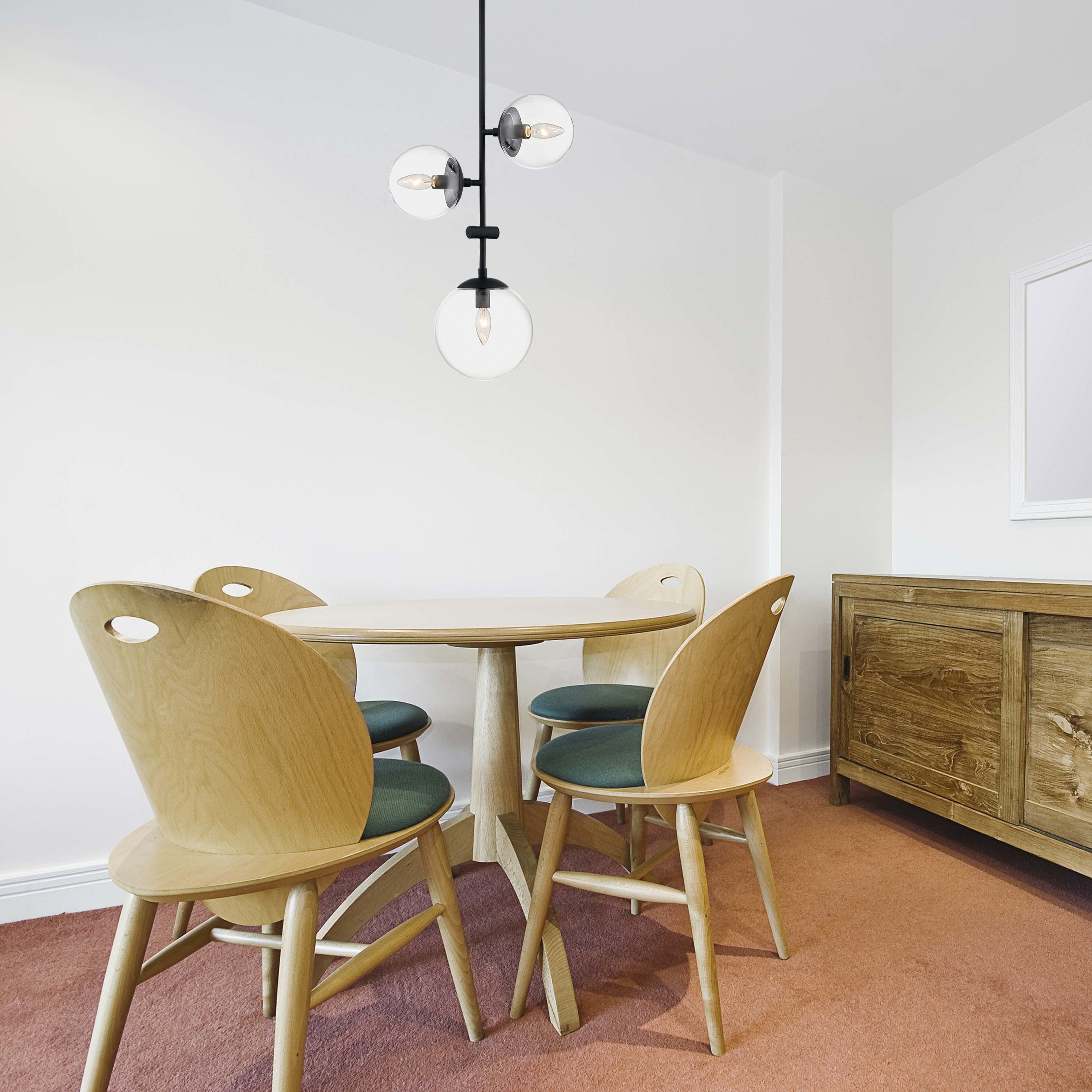 Sky 3 Light 15 inch Matte Black Pendant Ceiling Light