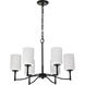Liam 25 inch Matte Black Chandelier Ceiling Light
