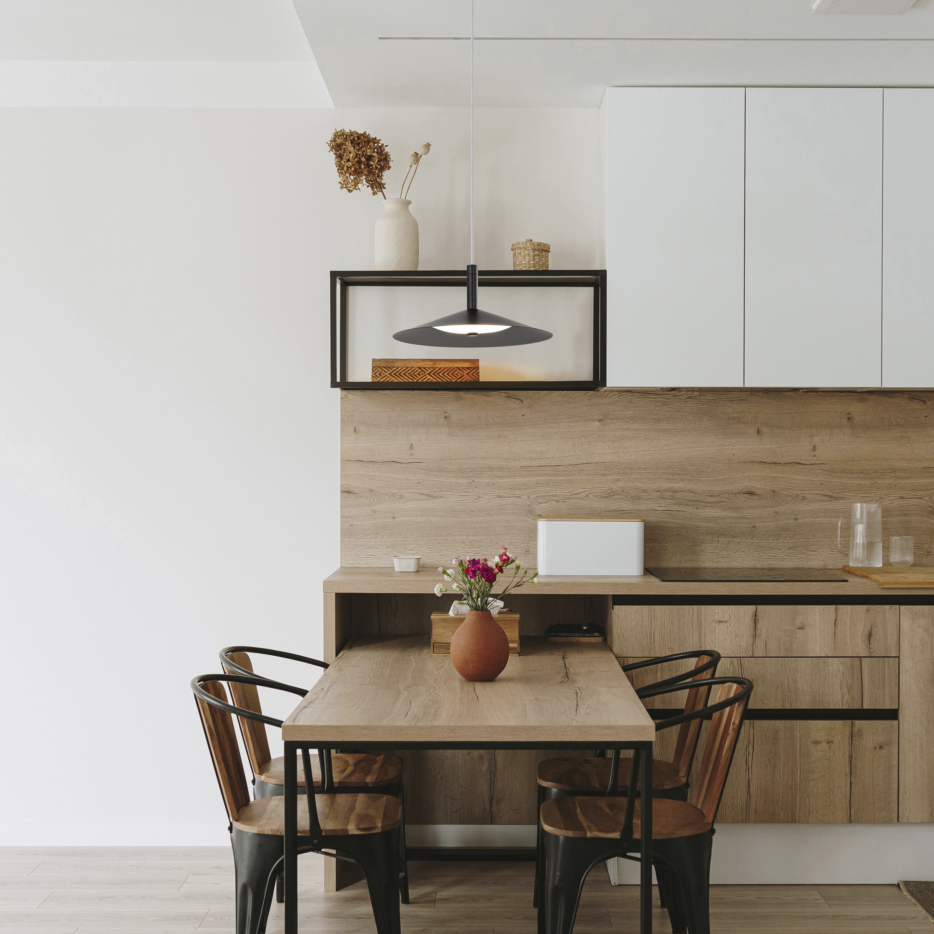 Corrine LED 14 inch Matte Black Pendant Ceiling Light