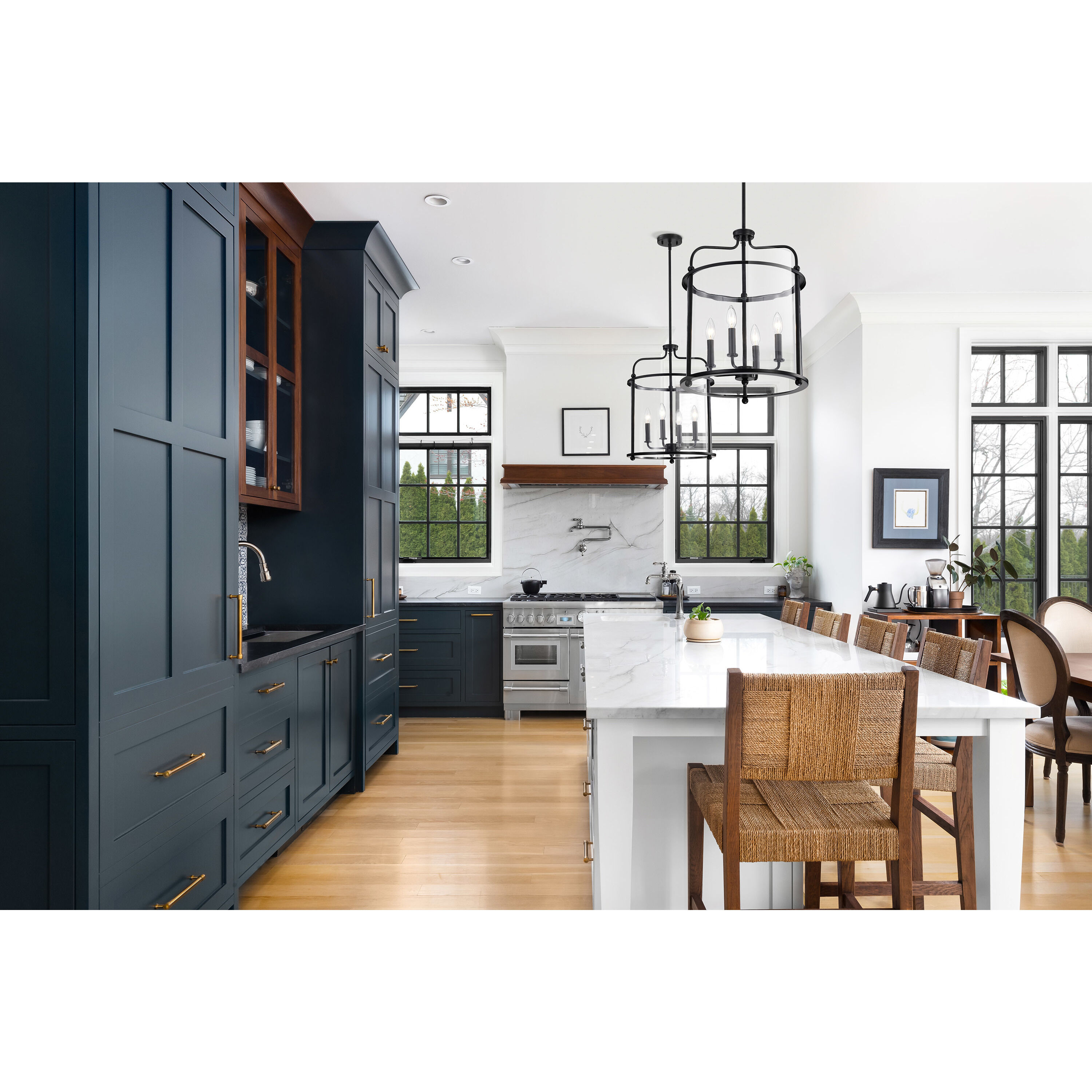 Yorktown 4 Light 16 inch Matte Black Pendant Ceiling Light