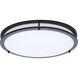 Glamour LED 16.93 inch Black Flush Mount Ceiling Light
