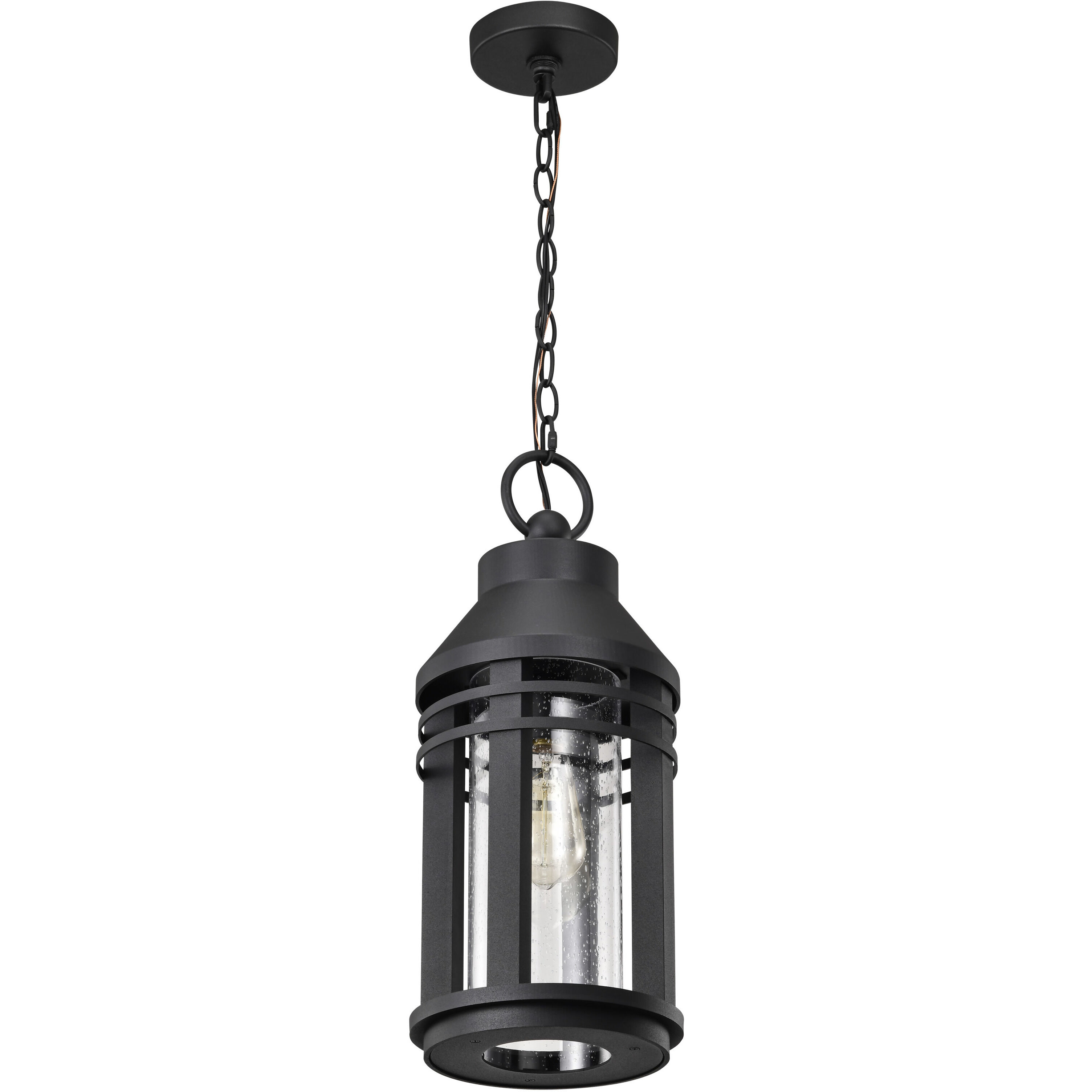Wilton 1 Light 8.25 inch Matte Black Outdoor Hanging Light