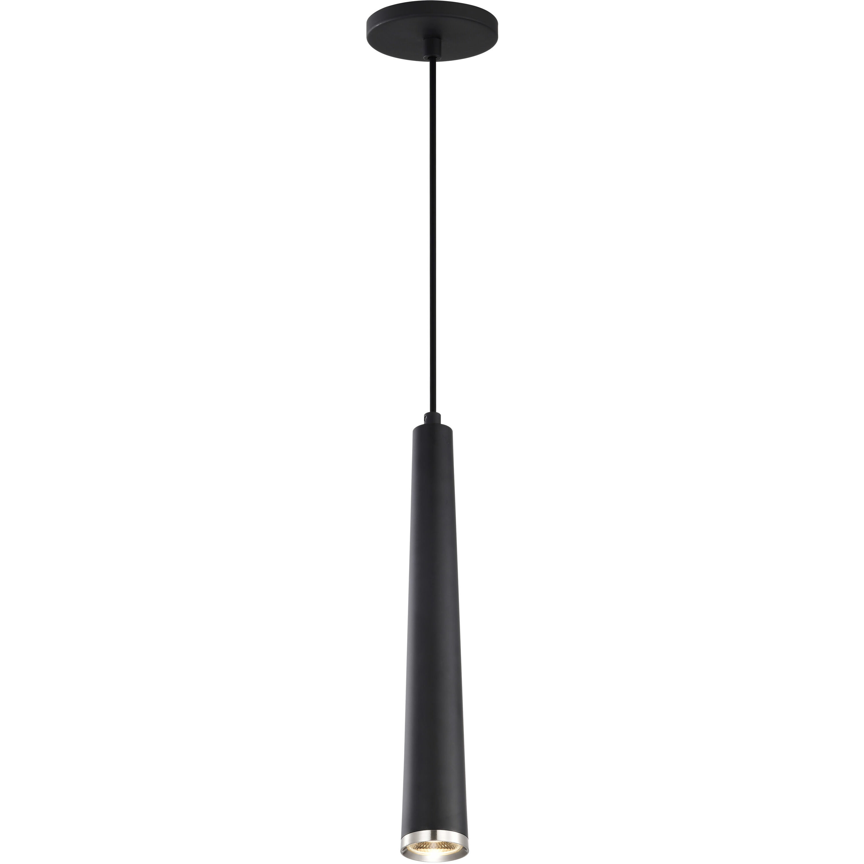 Melrose LED 2.4 inch Matte Black and Brushed Nickel Pendant Ceiling Light