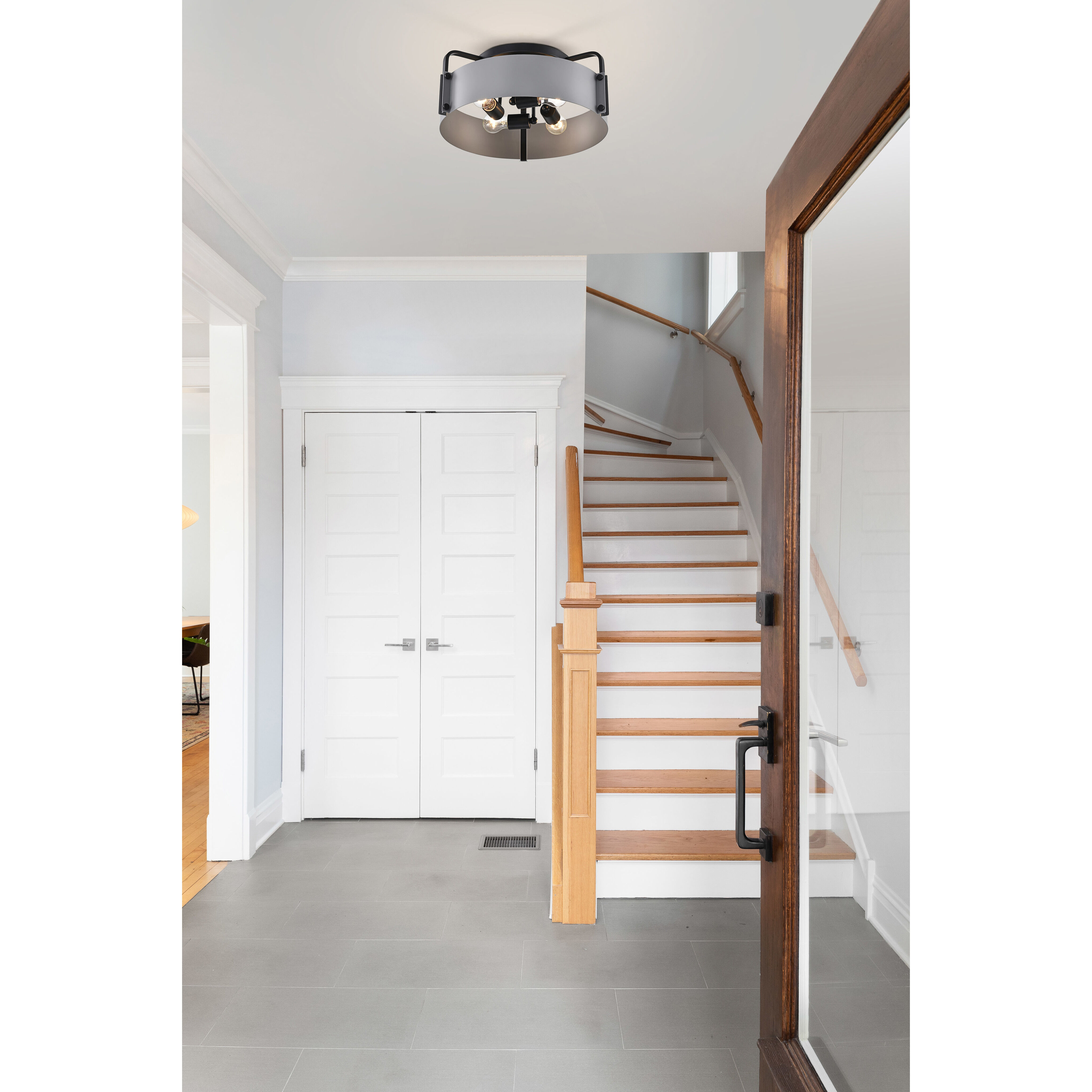 Altos 4 Light 18 inch Matte Gray Semi Flush Mount Ceiling Light