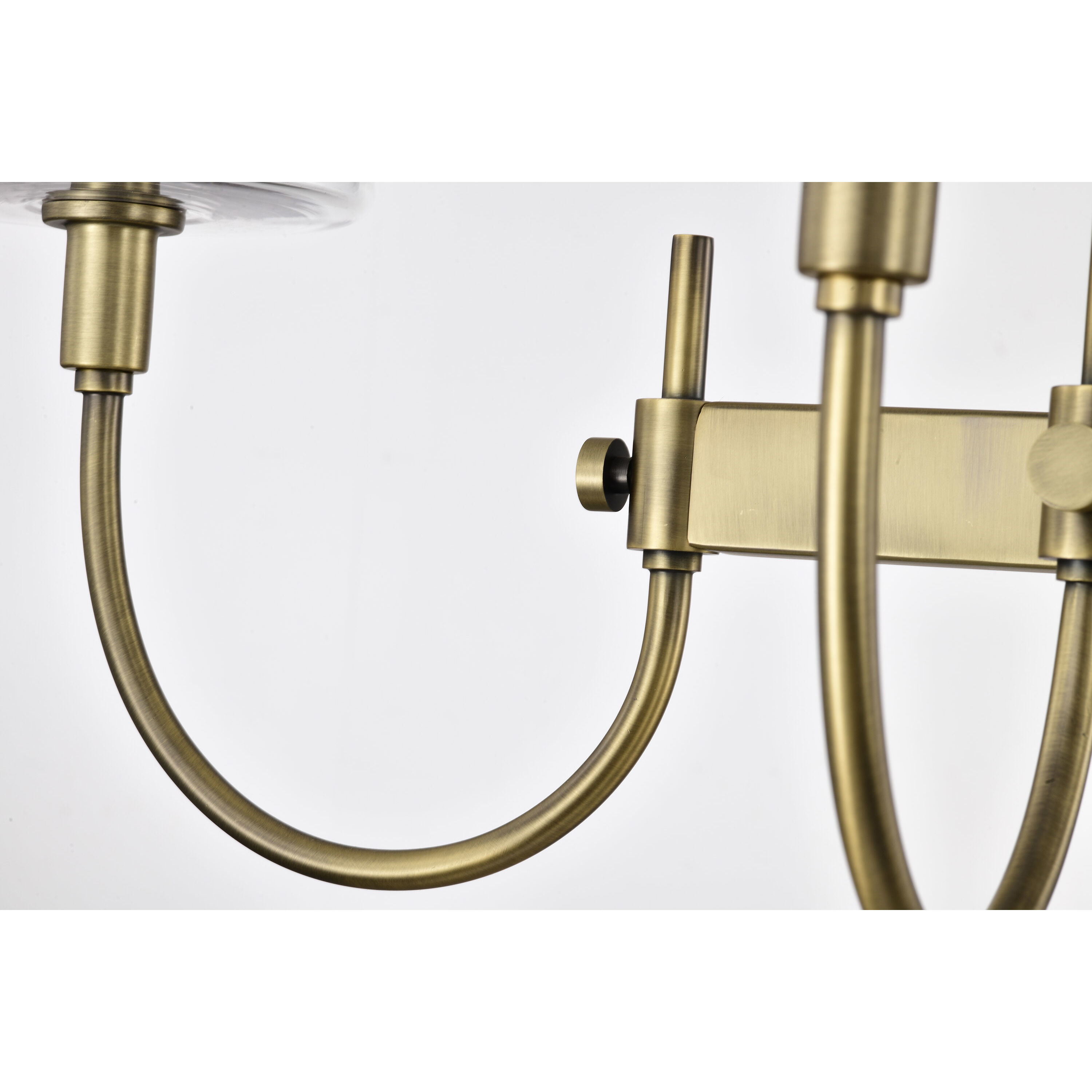 Brookside 6 Light 25 inch Vintage Brass Island Pendant Ceiling Light