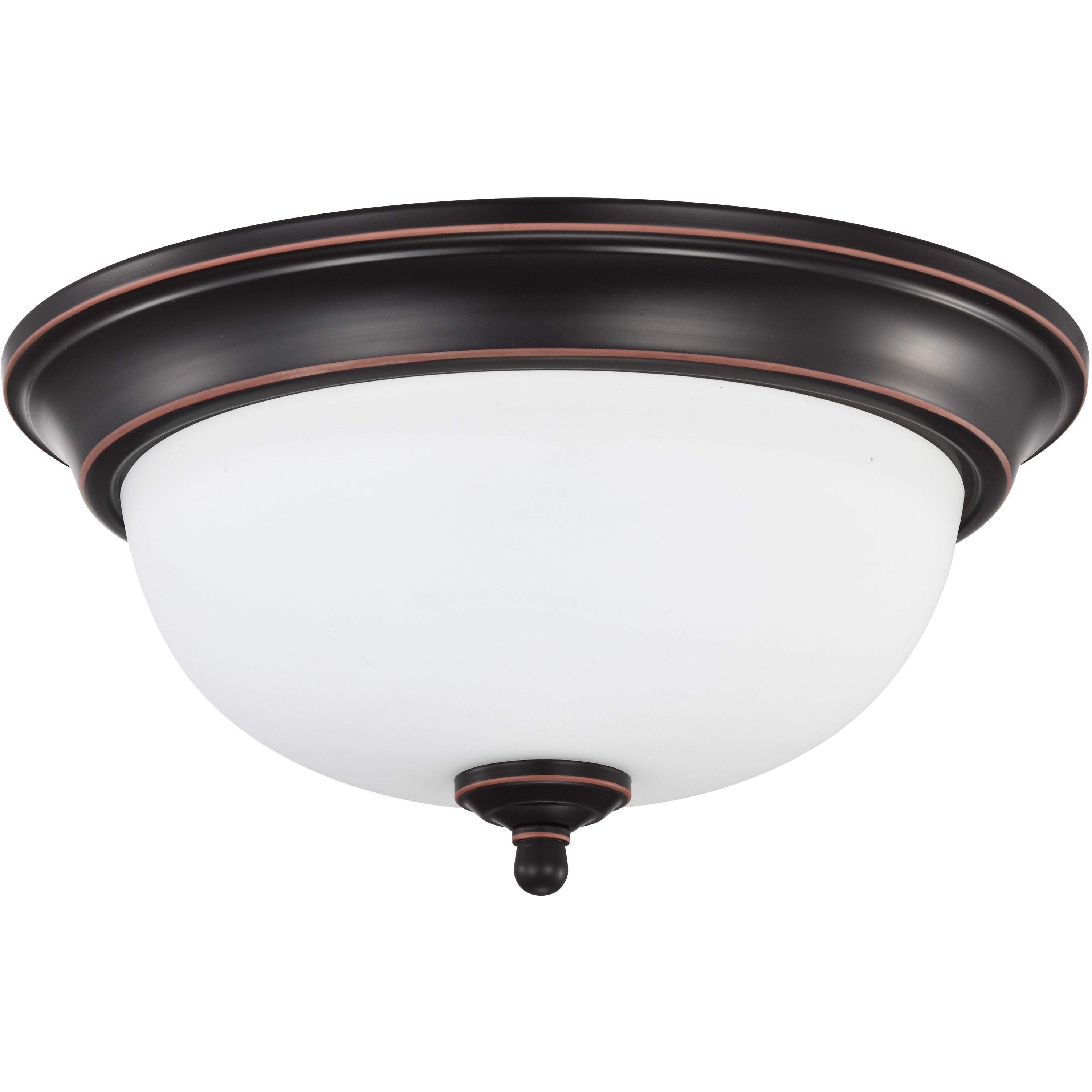 Brentwood LED 13 inch Mahogany Bronze LED Flush Mount Ceiling Light
