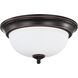 Brentwood LED 13 inch Mahogany Bronze LED Flush Mount Ceiling Light