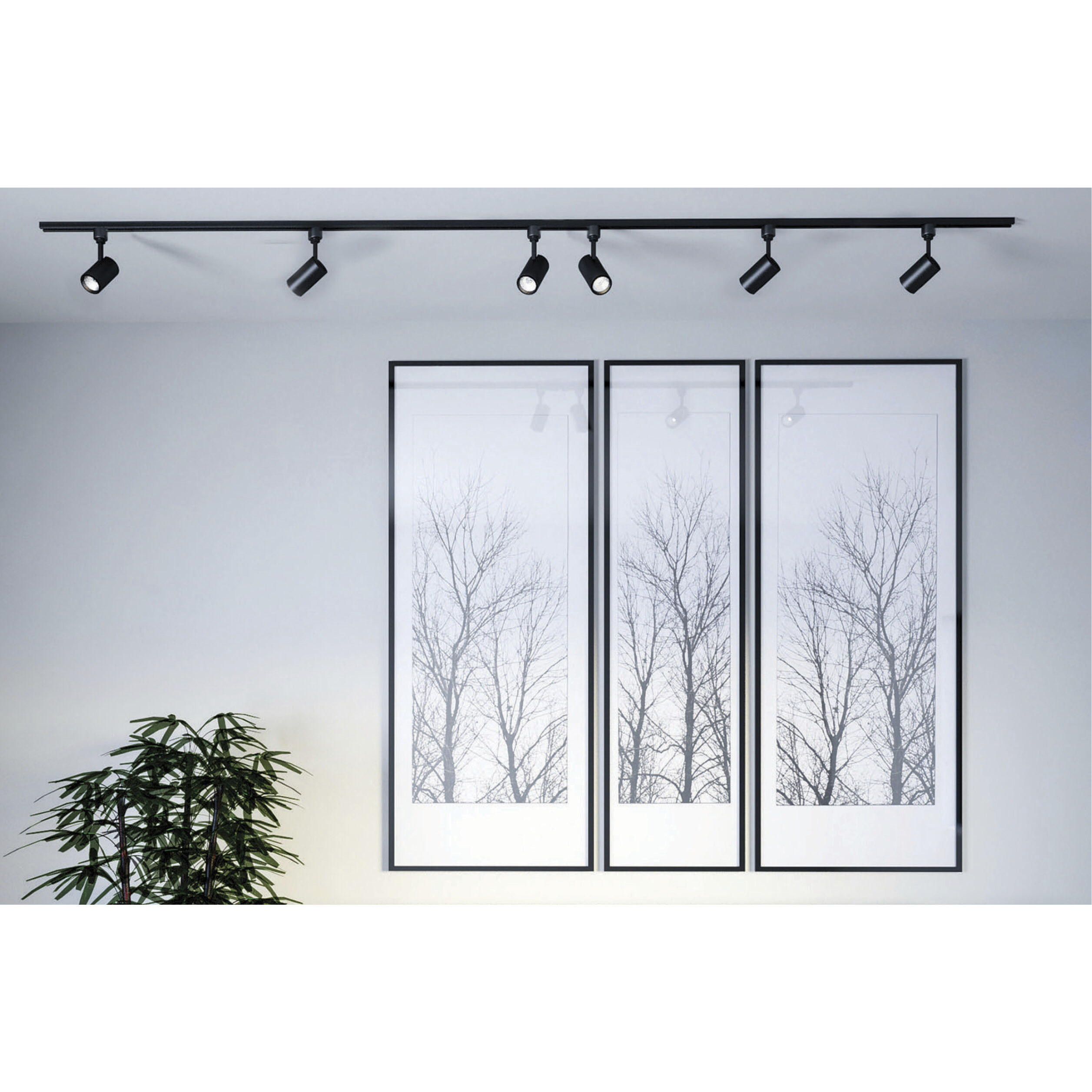 Brentwood 1 Light 120V Black Track Head Ceiling Light