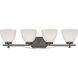 Bentley 4 Light 32.75 inch Hazel Bronze Vanity Light Wall Light