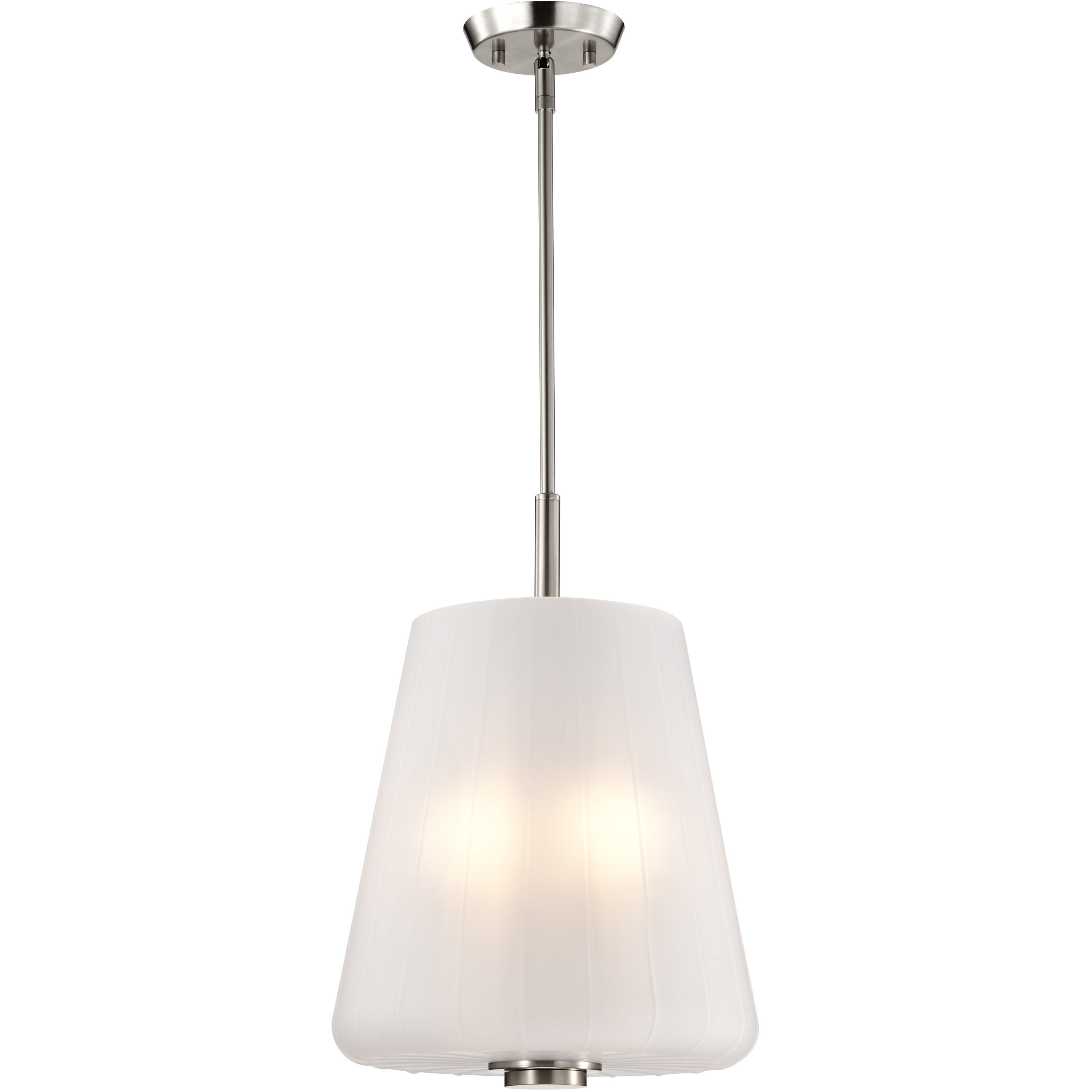 Lune 12 inch Brushed Nickel Pendant Ceiling Light