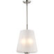 Lune 12 inch Brushed Nickel Pendant Ceiling Light
