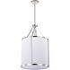 Easton 3 Light 16 inch Polished Nickel Pendant Ceiling Light