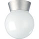 Brentwood 1 Light 6 inch Satin Aluminum Outdoor Ceiling Mount