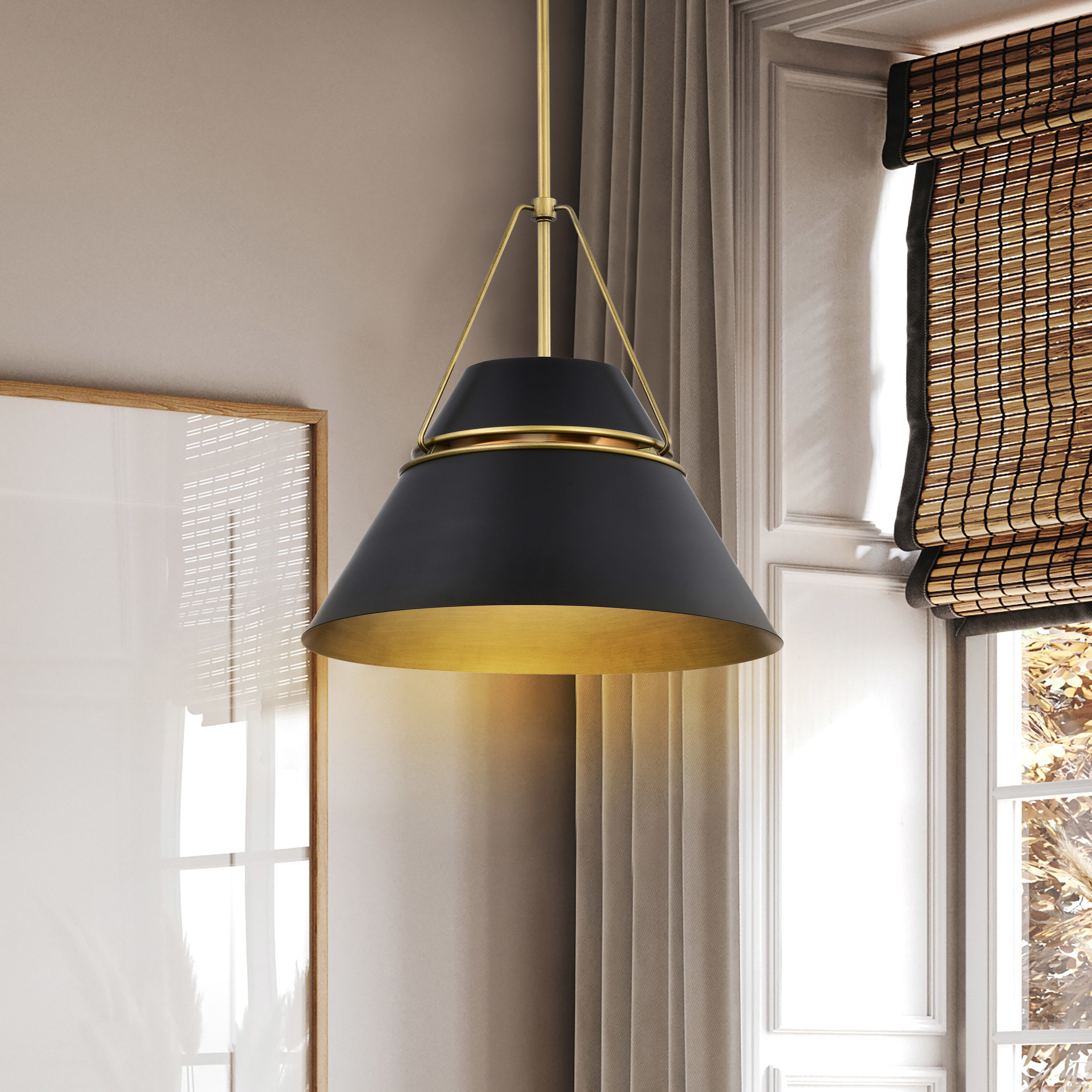 Adina 3 Light 18 inch Matte Black Pendant Ceiling Light