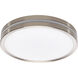 Brentwood LED 11.42 inch Brushed Nickel Flush Mount with Night Light Ceiling Light