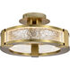 Darrow LED 13.75 inch Vintage Brass Semi Flush Mount Ceiling Light