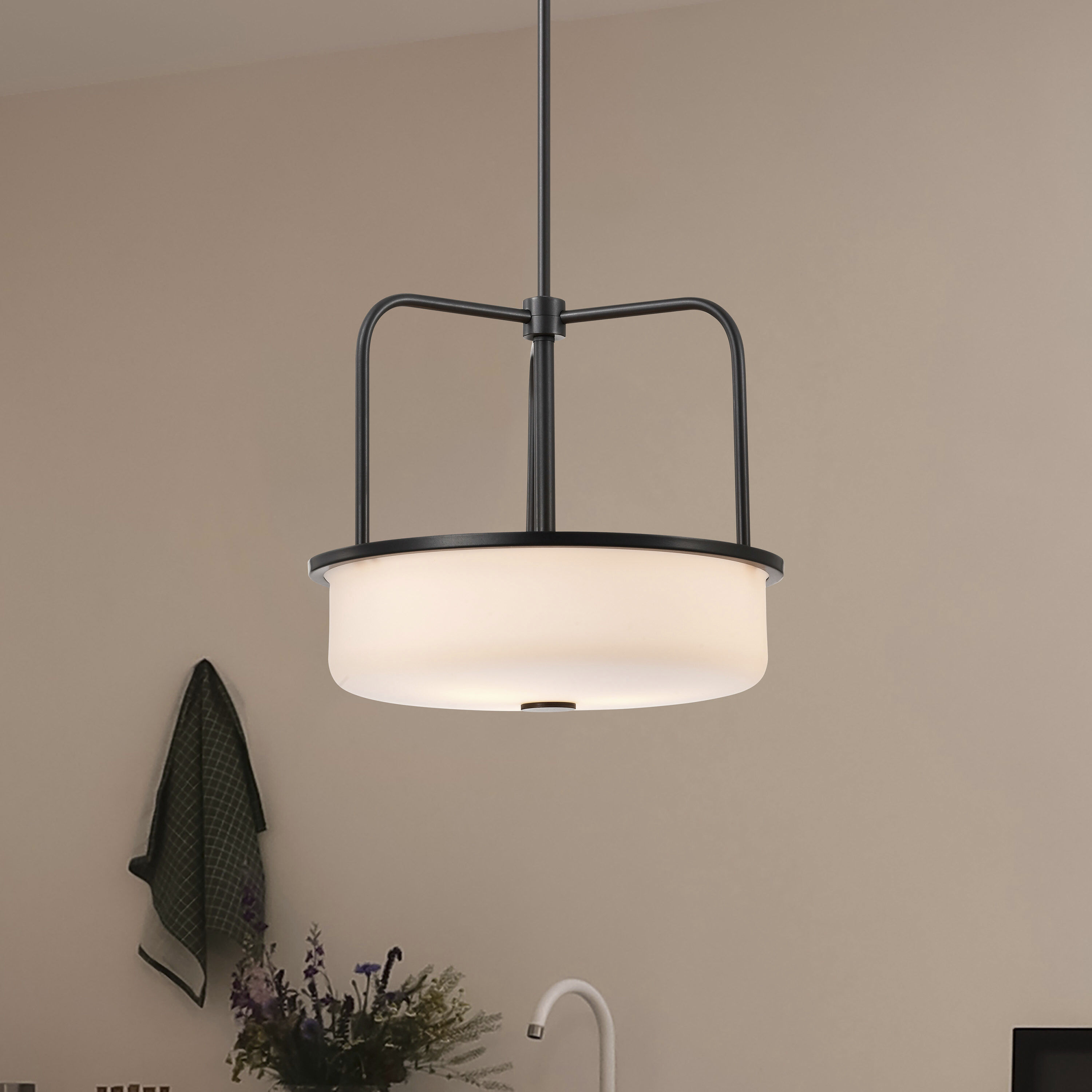 Warren 17 inch Gun Metal Pendant Ceiling Light