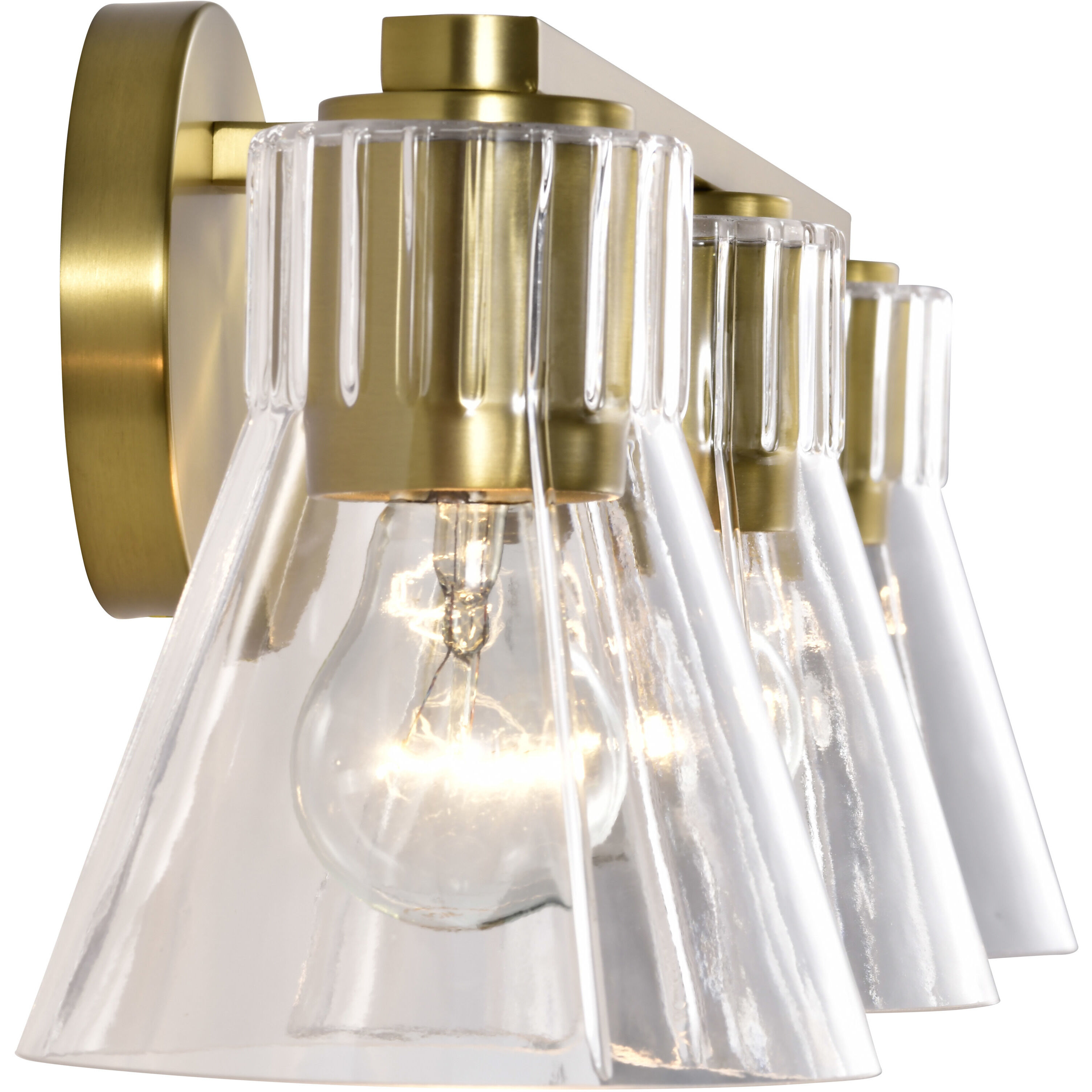 Gianna 24 inch Vintage Brass Vanity Wall Light