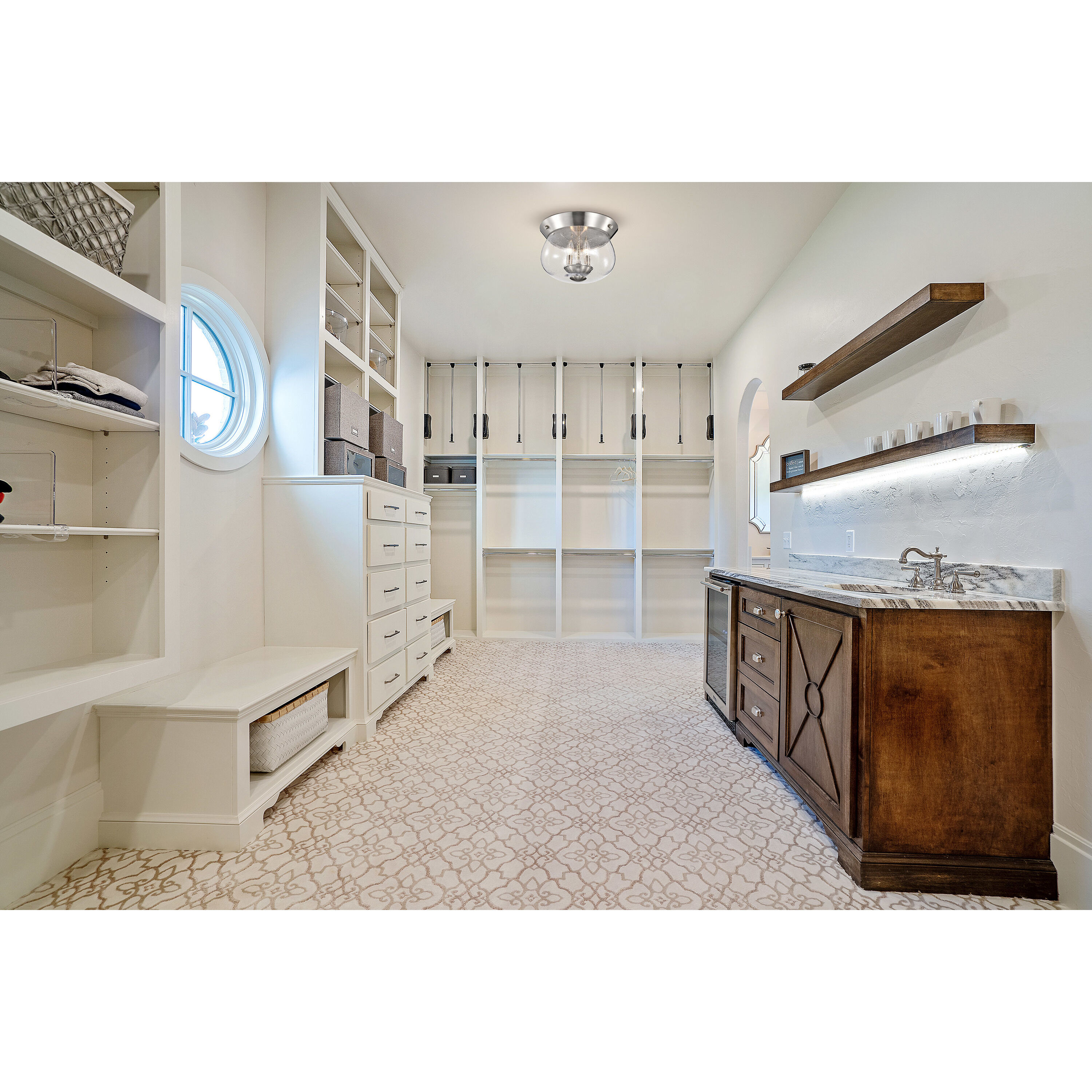 Boliver 3 Light 13.5 inch Brushed Nickel Flush Mount Ceiling Light