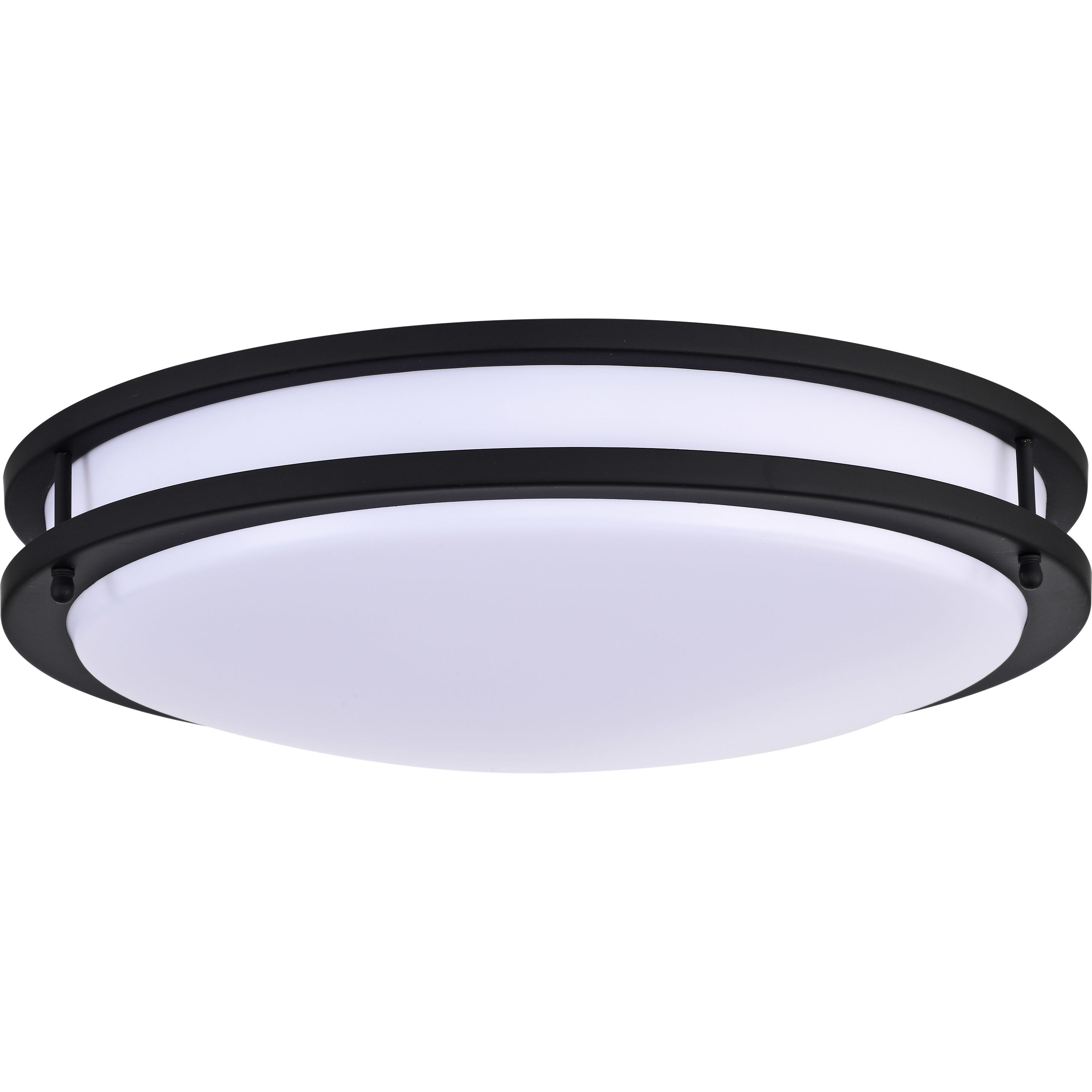 Glamour LED 17 inch Matte Black Flush Mount Ceiling Light