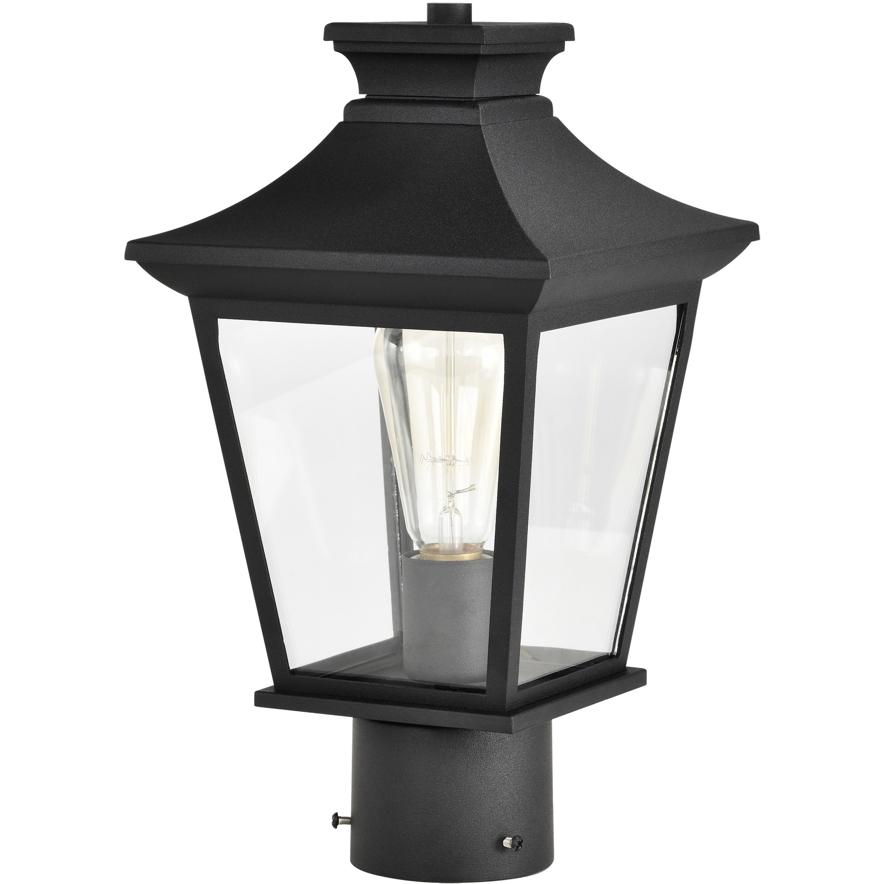 Jasper 14 inch Matte Black Post Lantern