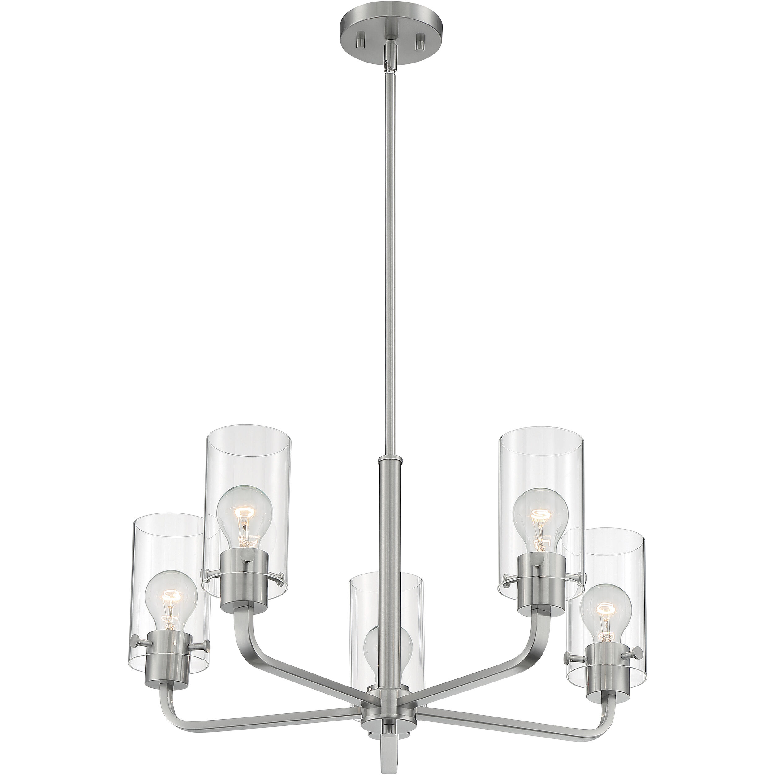 Sommerset 5 Light 24 inch Brushed Nickel Chandelier Ceiling Light