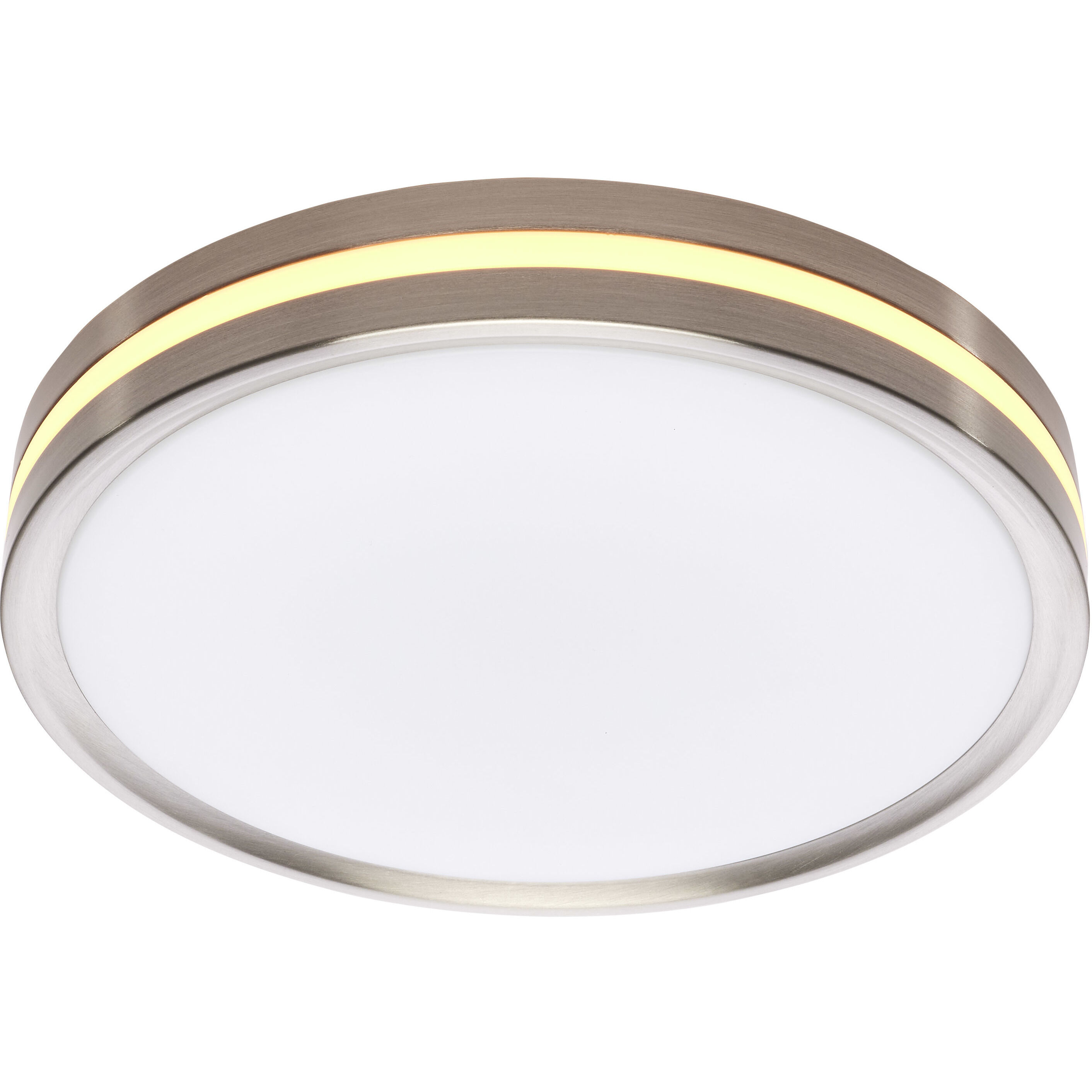 Brentwood LED 11.42 inch Brushed Nickel Flush Mount with Night Light Ceiling Light