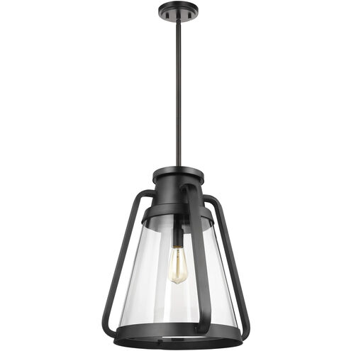 Everett 1 Light 17.88 inch Matte Black Pendant Ceiling Light