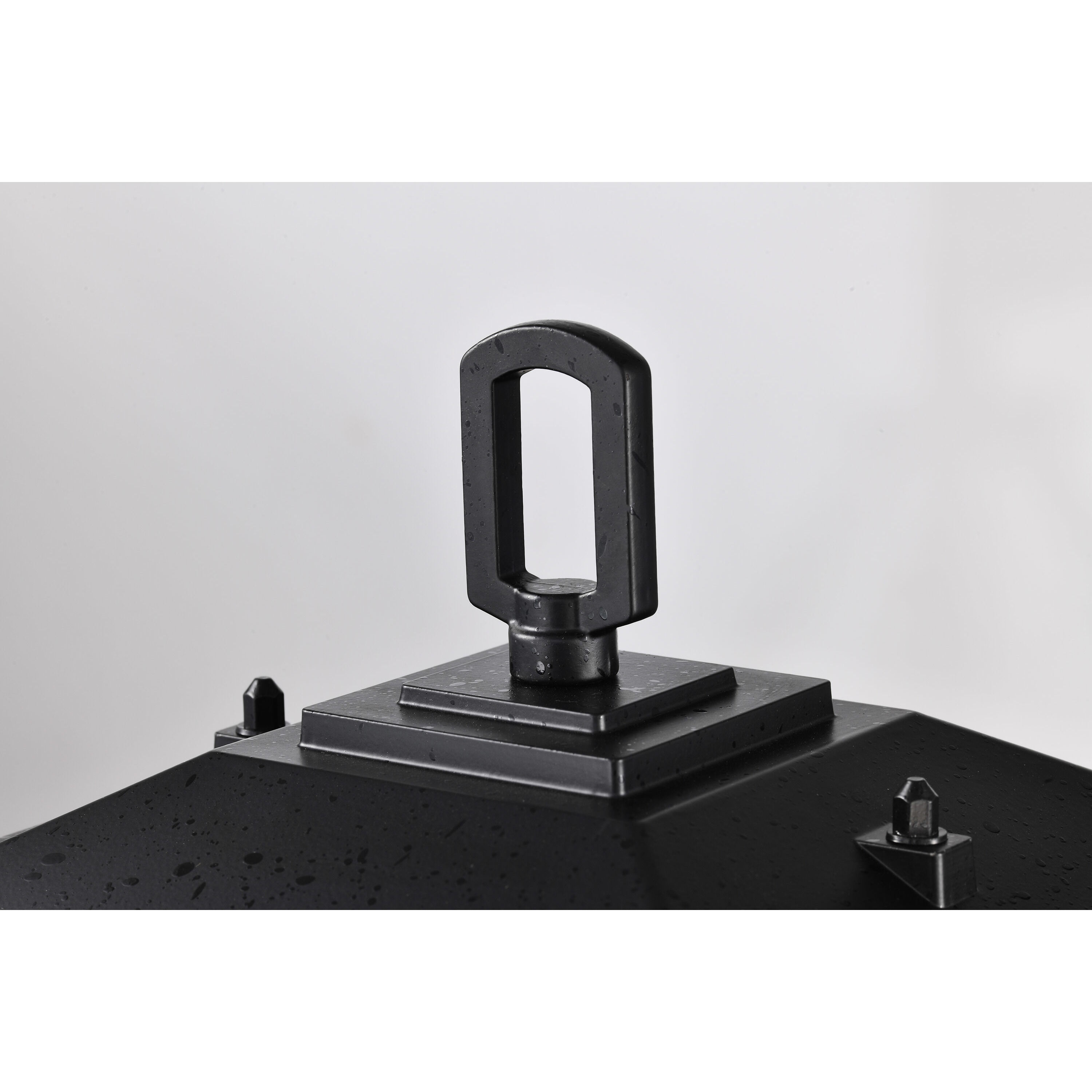 Cove Neck 14 inch Textured Black Post Lantern, Small