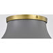 Lafayette 1 Light 18 inch Matte Gray Flush Mount Ceiling Light