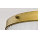 Solara 16.6 inch Natural Brass Semi Flush Mount Ceiling Light