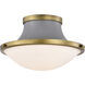 Lafayette 1 Light 14 inch Matte Gray Flush Mount Ceiling Light