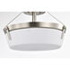 Rowen 3 Light 14.63 inch Brushed Nickel Semi Flush Mount Ceiling Light