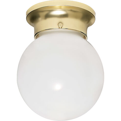 Brentwood 1 Light 6 inch Polished Brass Flush Mount Ceiling Light