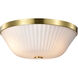 Royale 16 inch Burnished Brass Flush Mount Ceiling Light