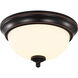 Brentwood LED 10.88 inch Mahogany Bronze LED Flush Mount Ceiling Light