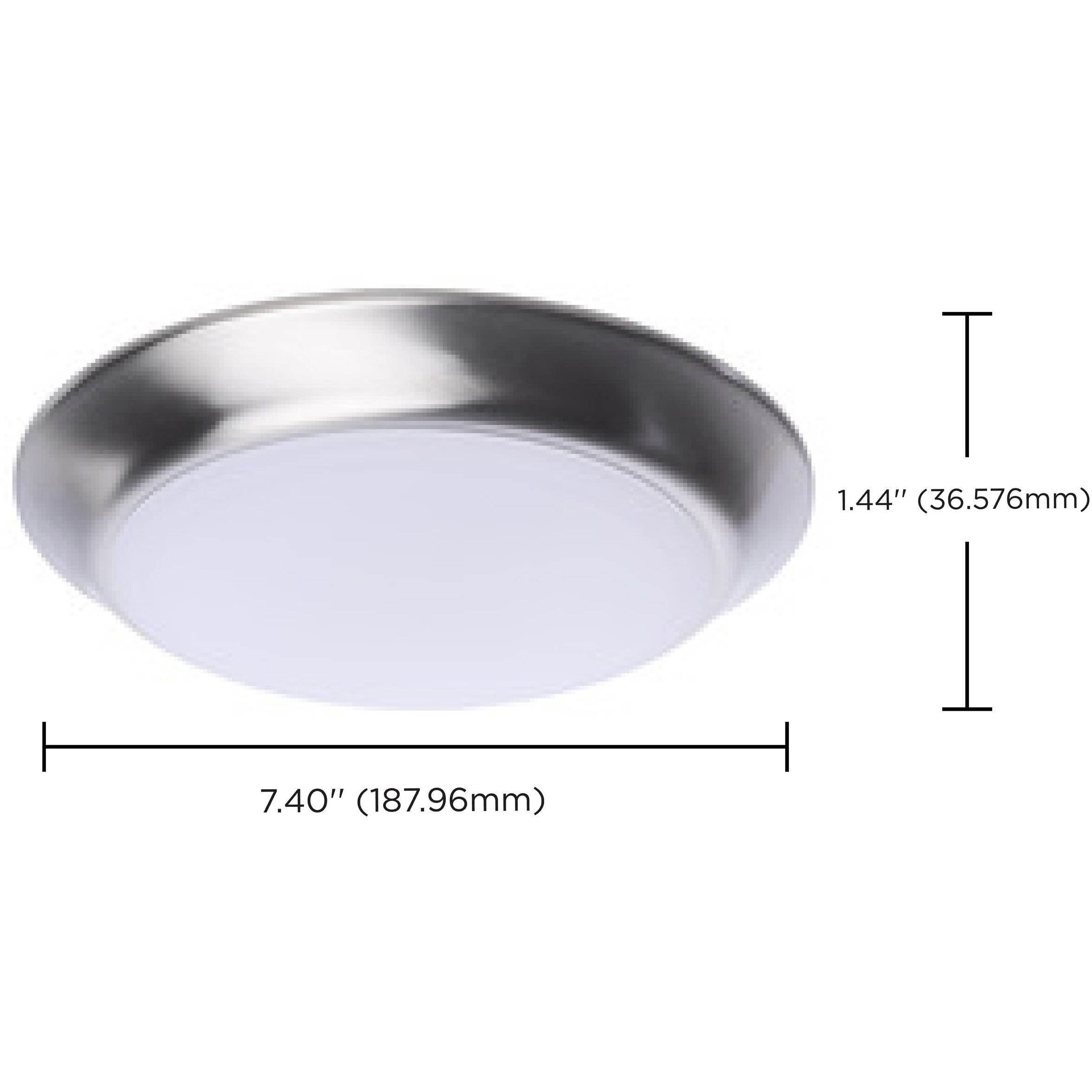 ColorQuick LED 7.4 inch Brushed Nickel Close-to-Ceiling LED Disk Ceiling Light