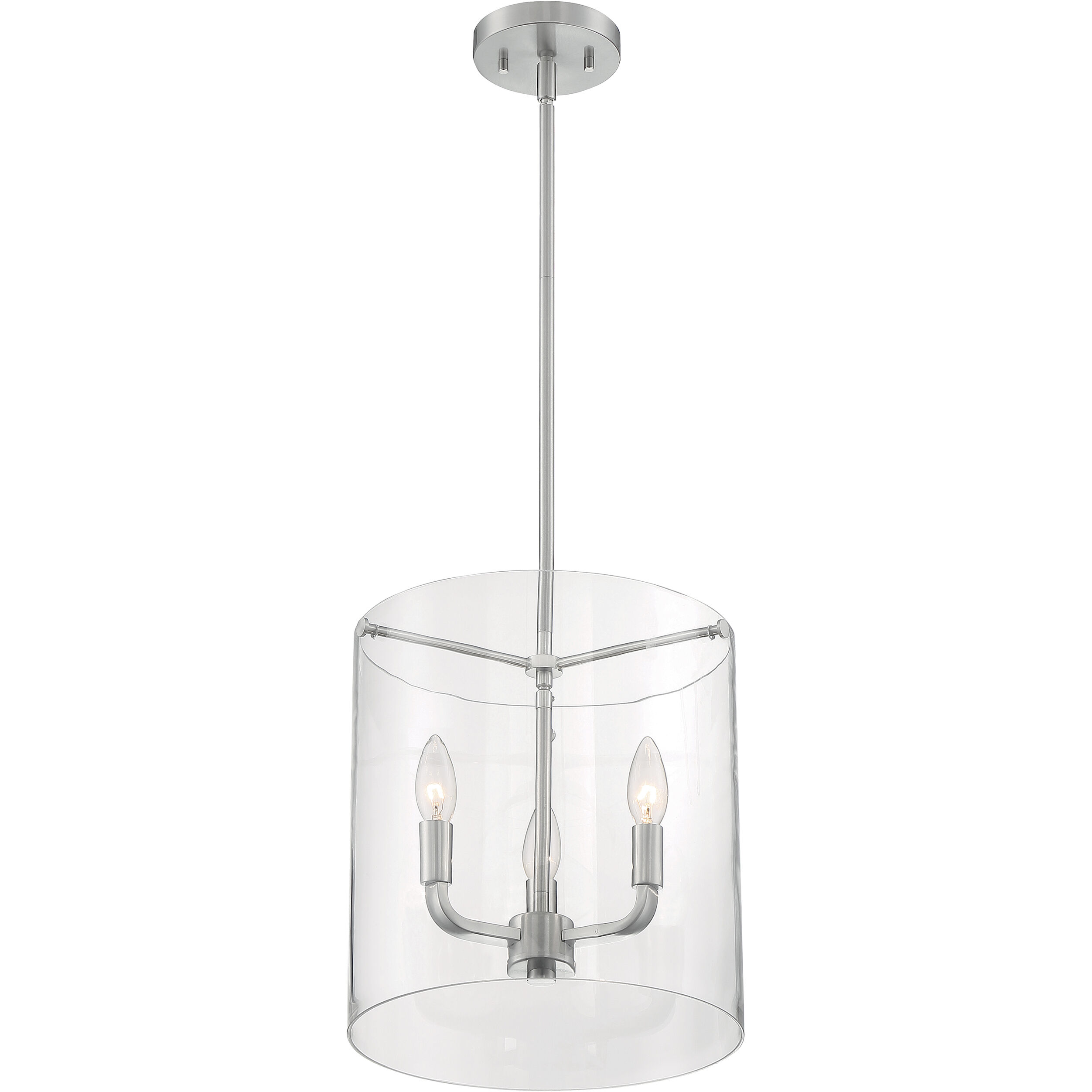 Sommerset 3 Light 11.75 inch Brushed Nickel Pendant Ceiling Light