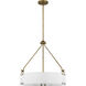 Halter 4 Light 22.63 inch Natural Brass Pendant Ceiling Light