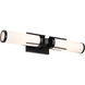 Roselle 2 Light 24 inch Matte Black Vanity Light Wall Light