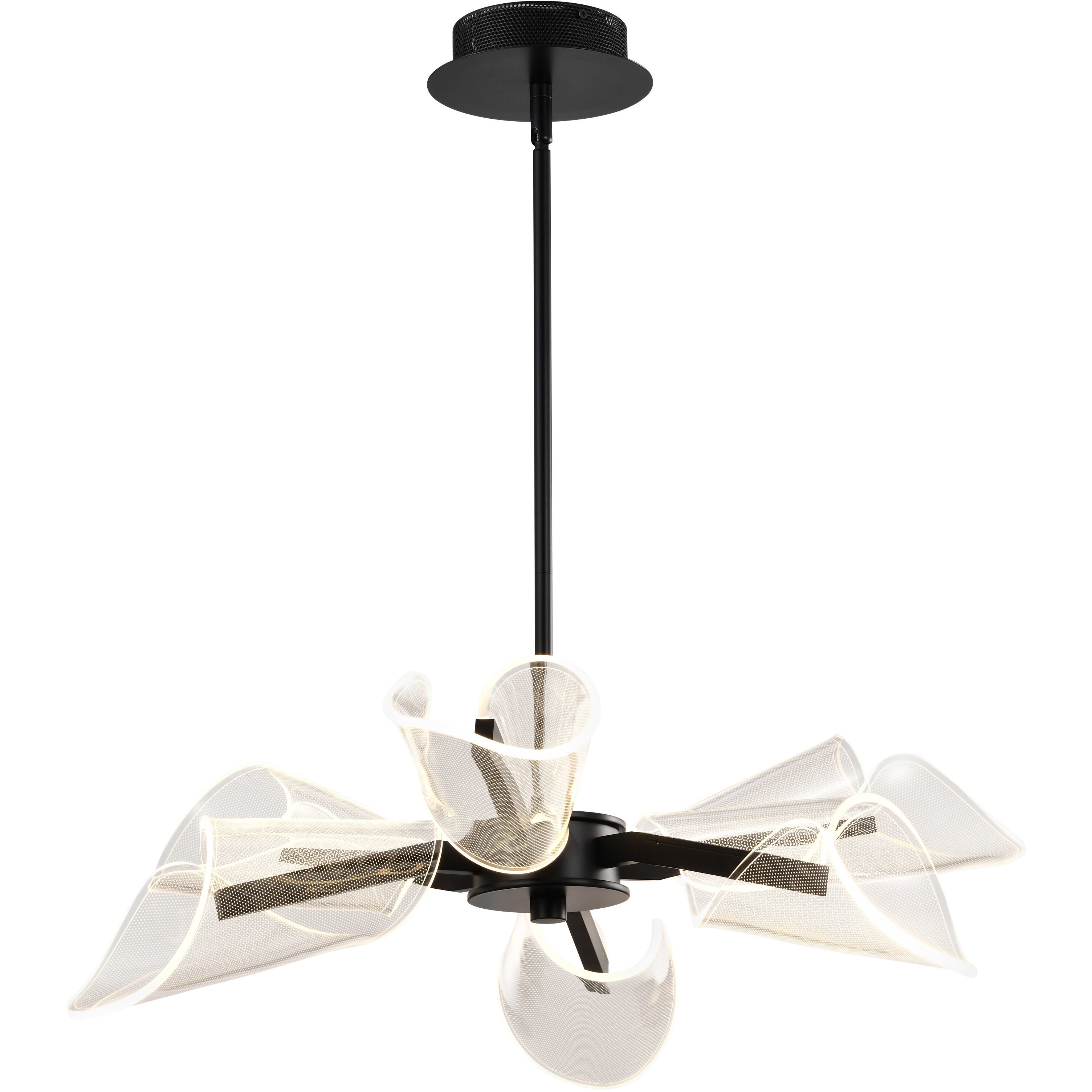 Sedona LED 28 inch Matte Black Chandelier Ceiling Light