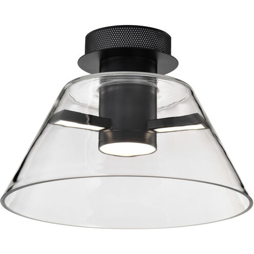 Edmond LED 13.63 inch Matte Black Semi Flush Mount Ceiling Light