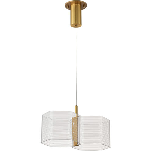 Kenzo LED 7.63 inch Polished Anodized Bronze Pendant Ceiling Light
