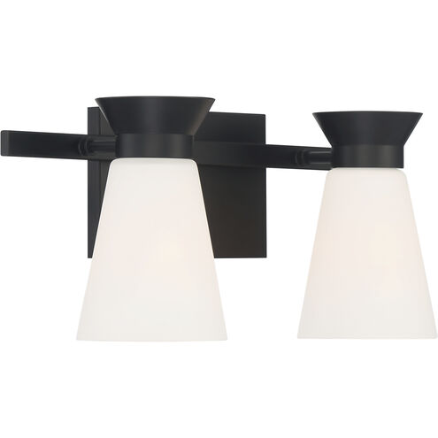 Caleta 2 Light 15 inch Black Vanity Light Wall Light