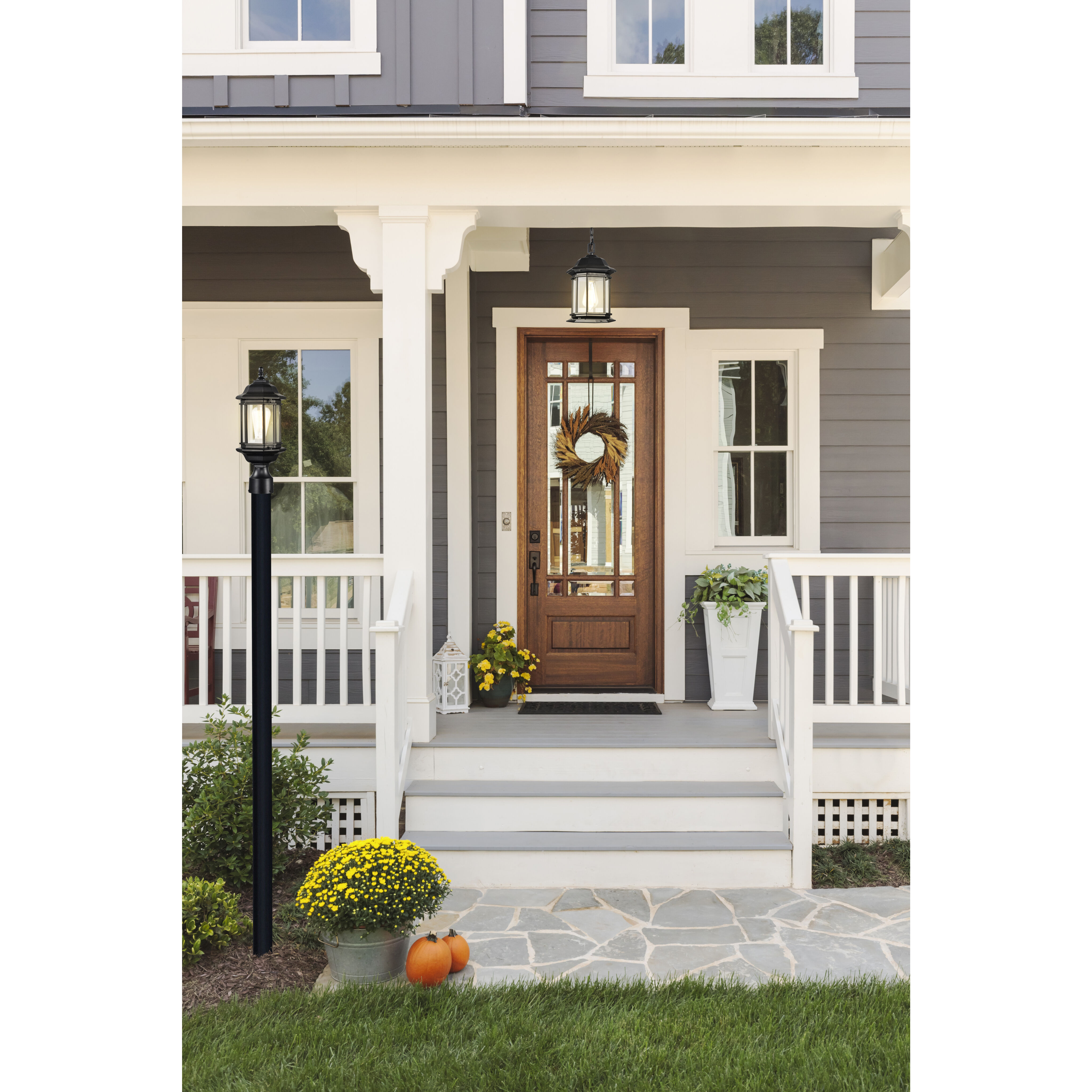 Hopkins 7 inch Matte Black Outdoor Hanging Lantern