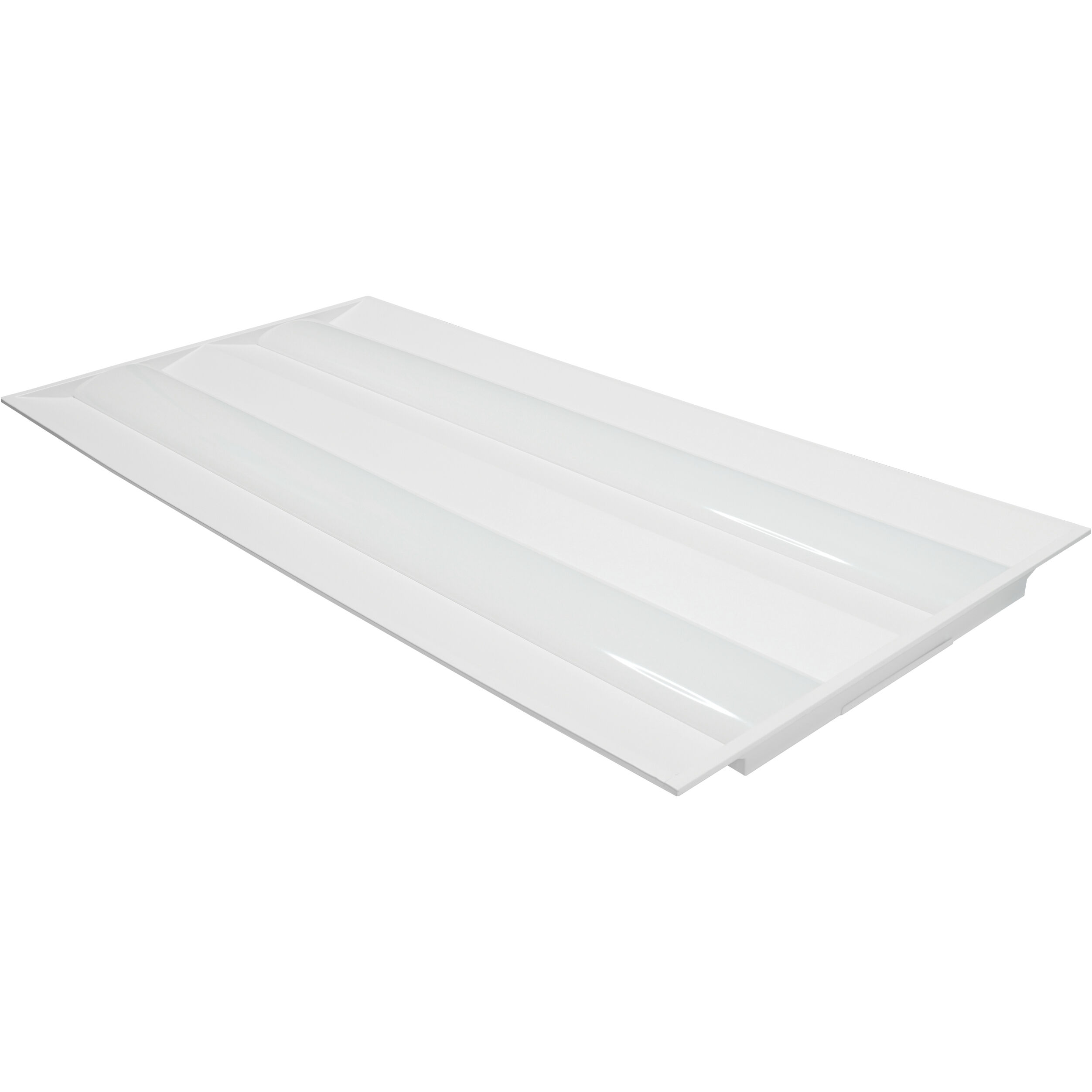 Brentwood LED 24 inch White Troffer Ceiling Light, Double Basket