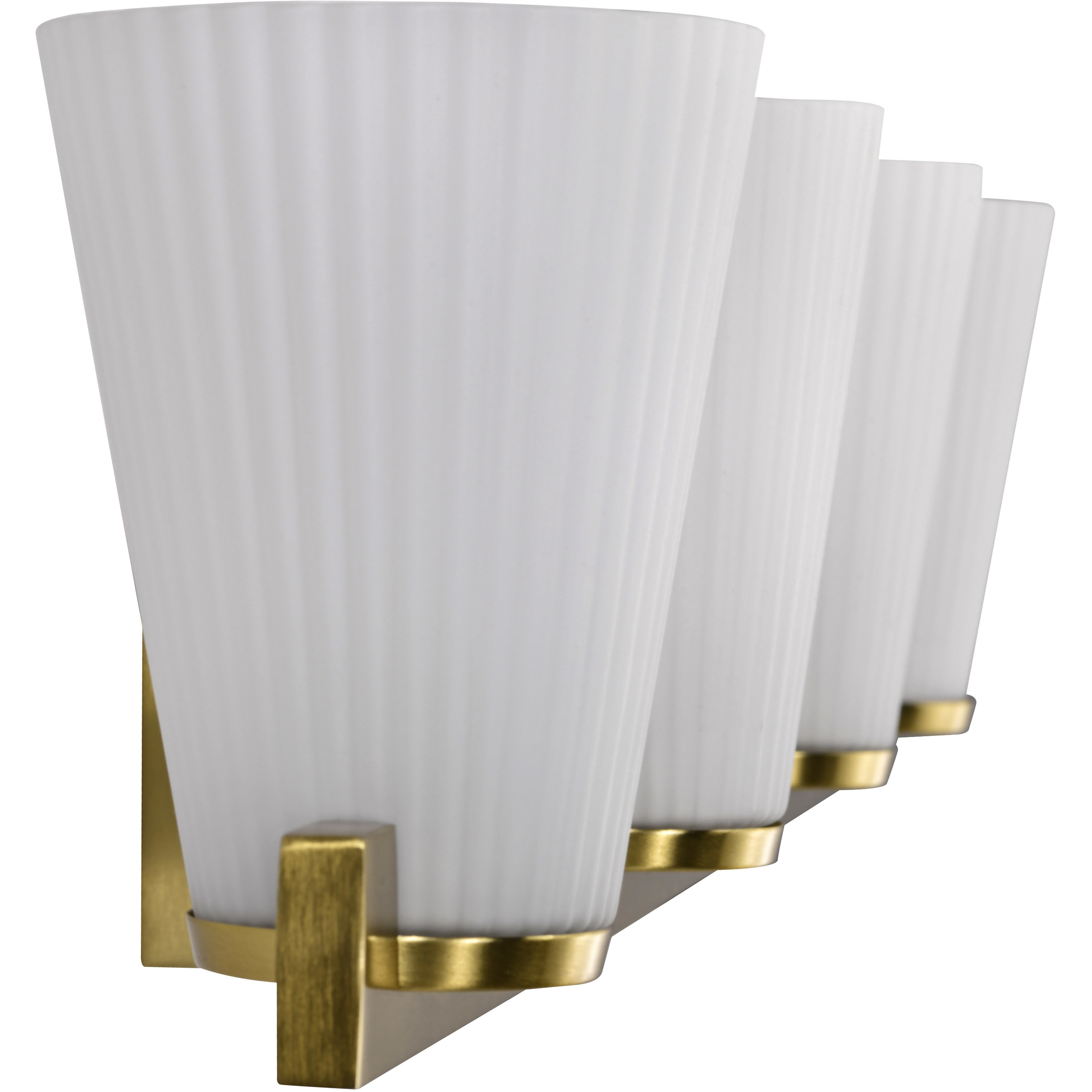 Royale 33.5 inch Burnished Brass Vanity Wall Light