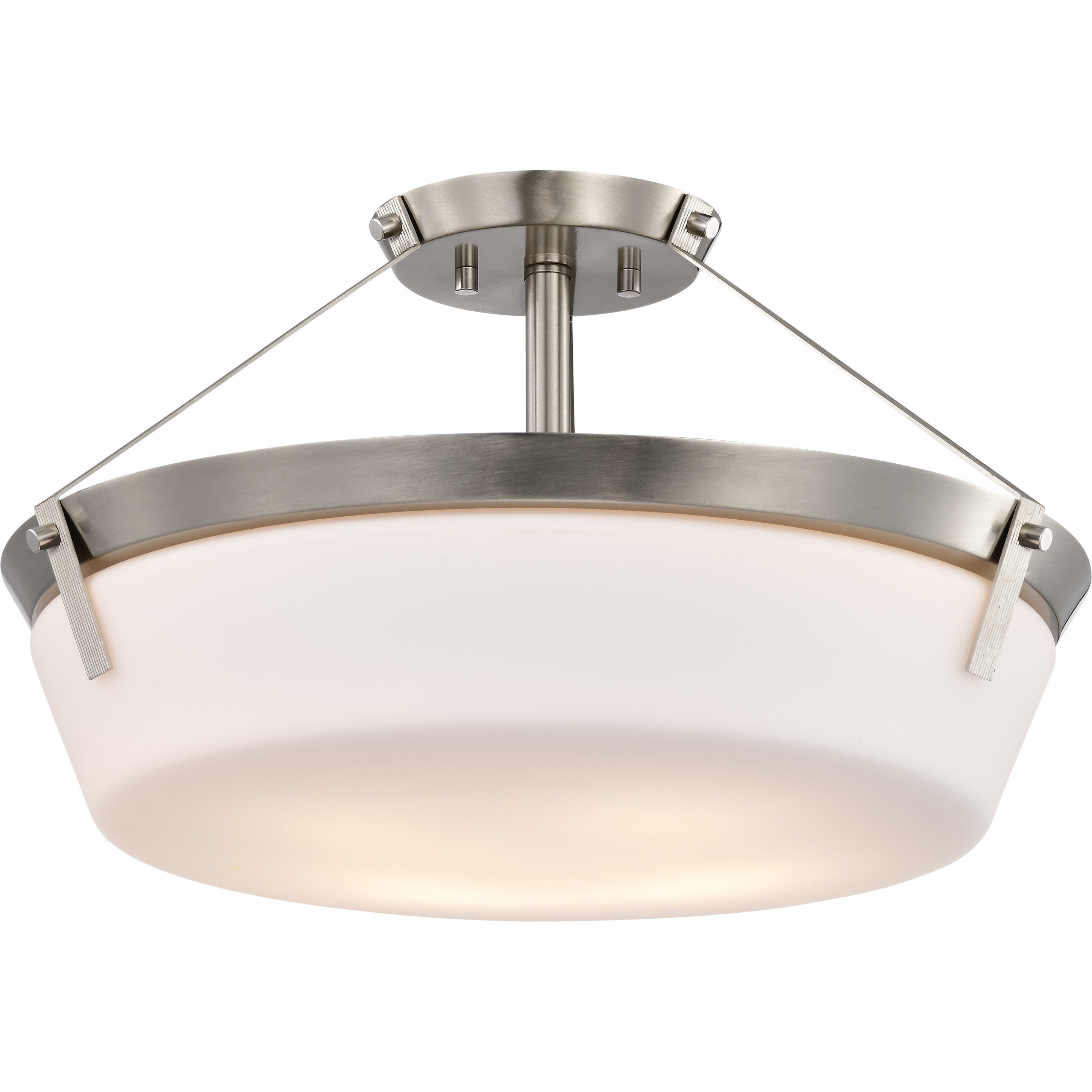 Rowen 4 Light 18.5 inch Brushed Nickel Semi Flush Mount Ceiling Light