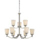 Laguna 9 Light 31 inch Brushed Nickel Chandelier Ceiling Light