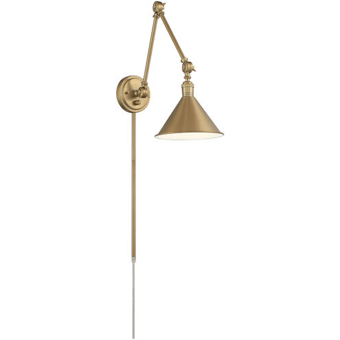 Delancey 27 inch 60.00 watt Burnished Brass Swing Arm Wall Wall Light